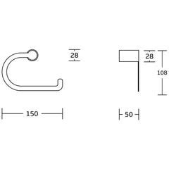 Mexen Base Toalettpapirholder Sort - 7088233