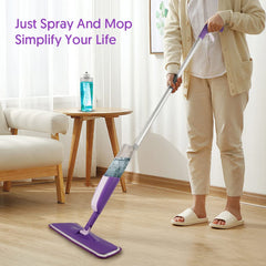 MEXERRIS Microfiber Spray Mop forCleaning Hardwood FloorWith 410ml Bottle + 410ml Bottle + 3 reusable Pads - IMICHOICE
