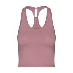 Cropped top ovvero canotta lunghezza vita cipria