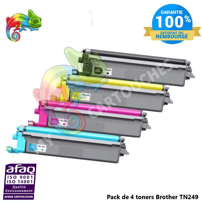 MyCartouches Toner/Laser Pack de 4 Toners Pour Brother TN 249 Brother ( HL-L 8230 CDW ..... ) Compatibles