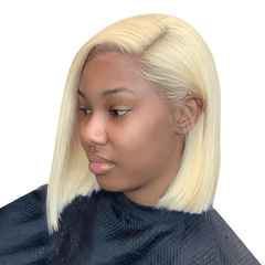 Perruque blonde platine naturelle lisse – Cheveux brésiliens