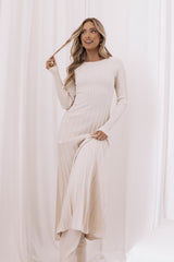 Petal and Pup USA DRESSES Alison Long Sleeve Maxi Dress - Cream