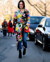 How to Pull Off the Tricky Dress-Over-Jeans Trend