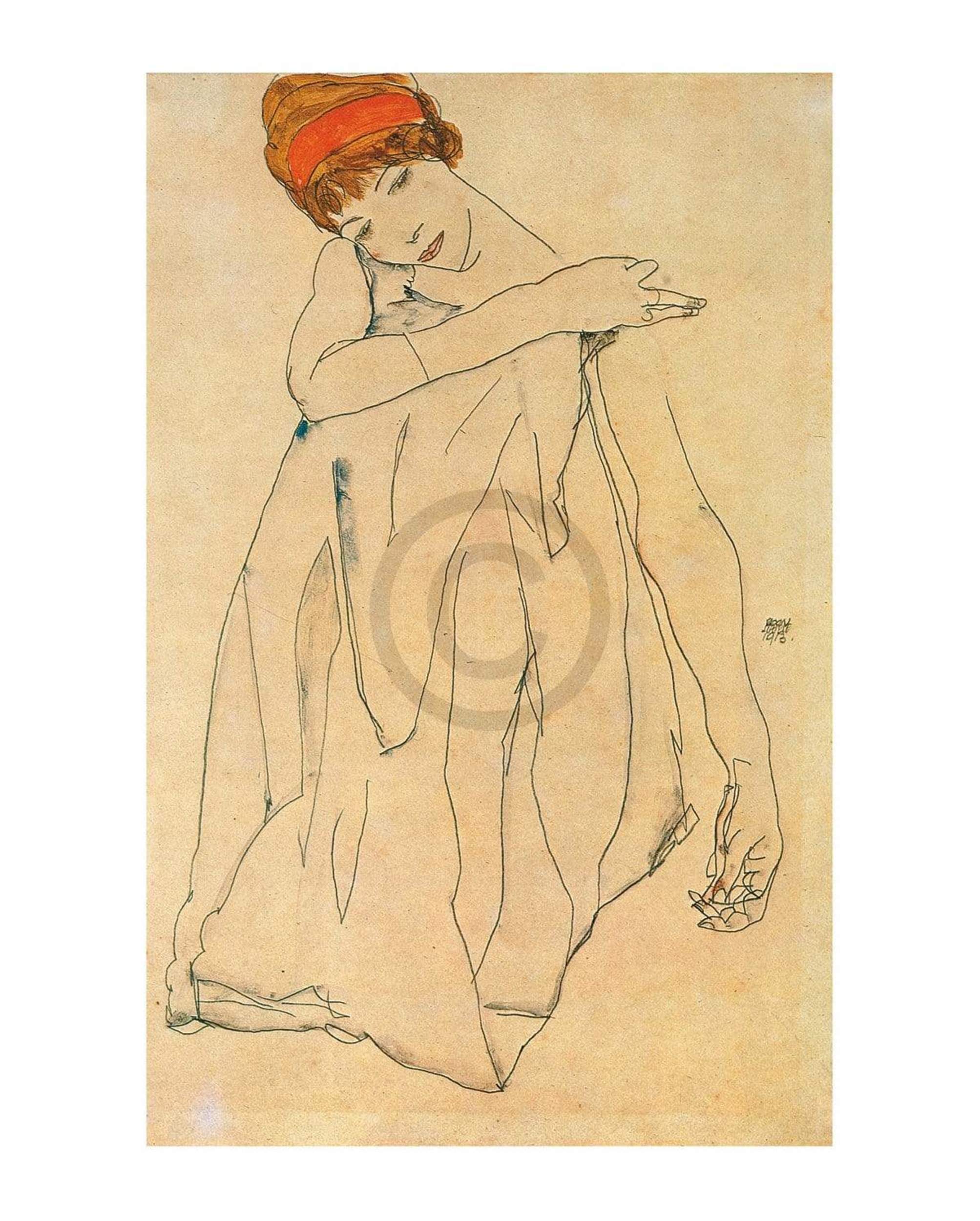 Egon Schiele Die Tänzerin Kunstdruck 40x50cm | Yourdecoration.de