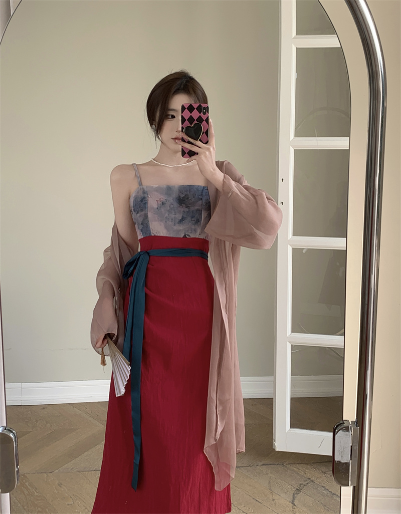 Plus Size Japanese Style Dress and Jacket Set