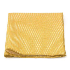 Pochette de costume jaune moutarde à pois