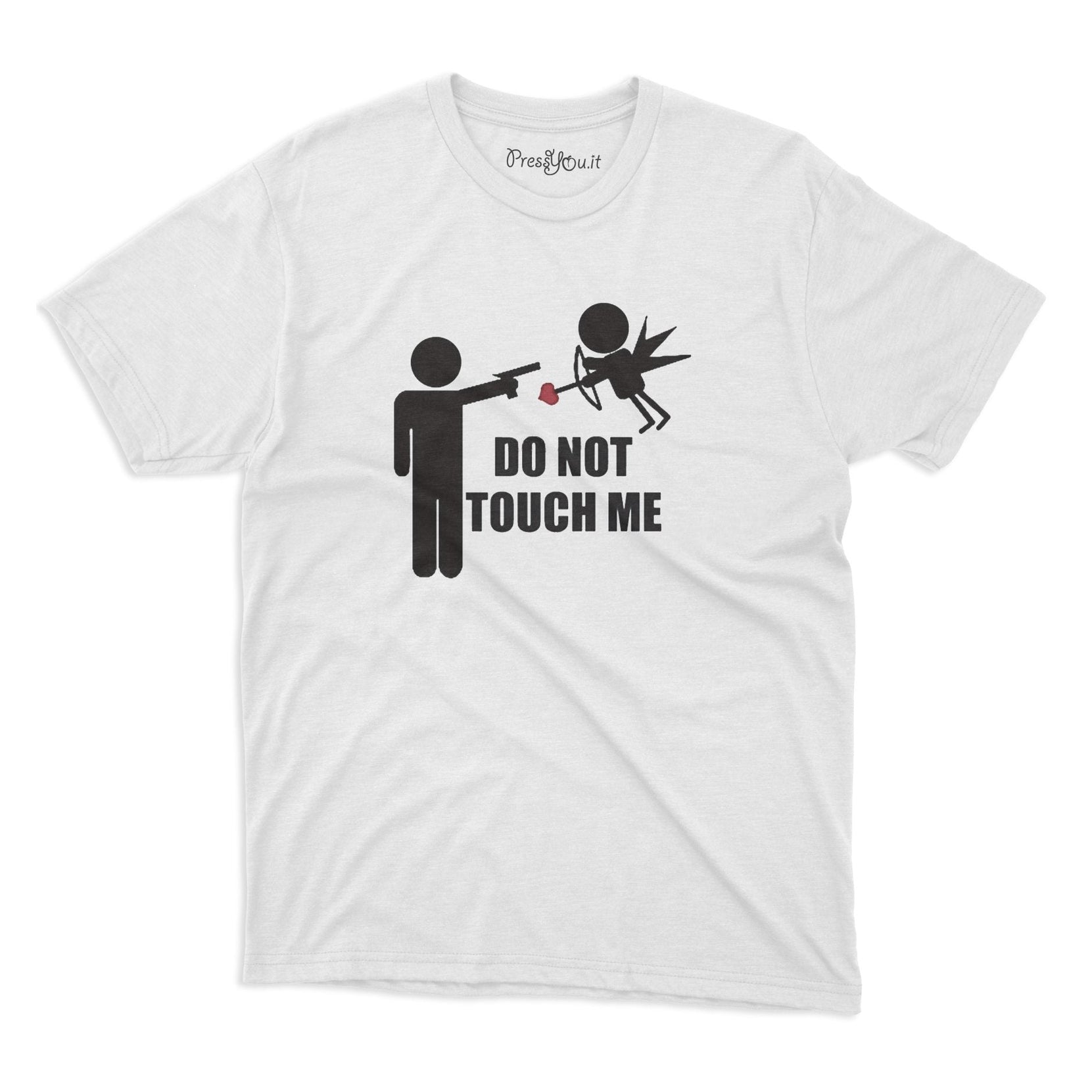 Maglietta ironica "do not touch me cupido amore san valentino" – Idea regalo divertente