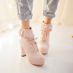 Playful Sissy Ruffle Booties - Sissy Lux