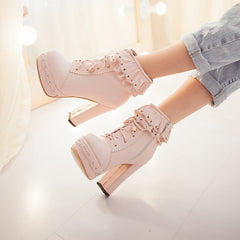 Playful Sissy Ruffle Booties - Sissy Lux