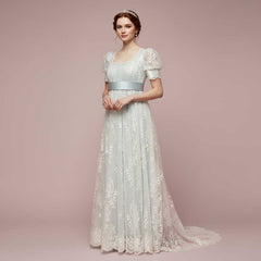 Blue Regency Era Inspired Ball Dance Dress ELOISE