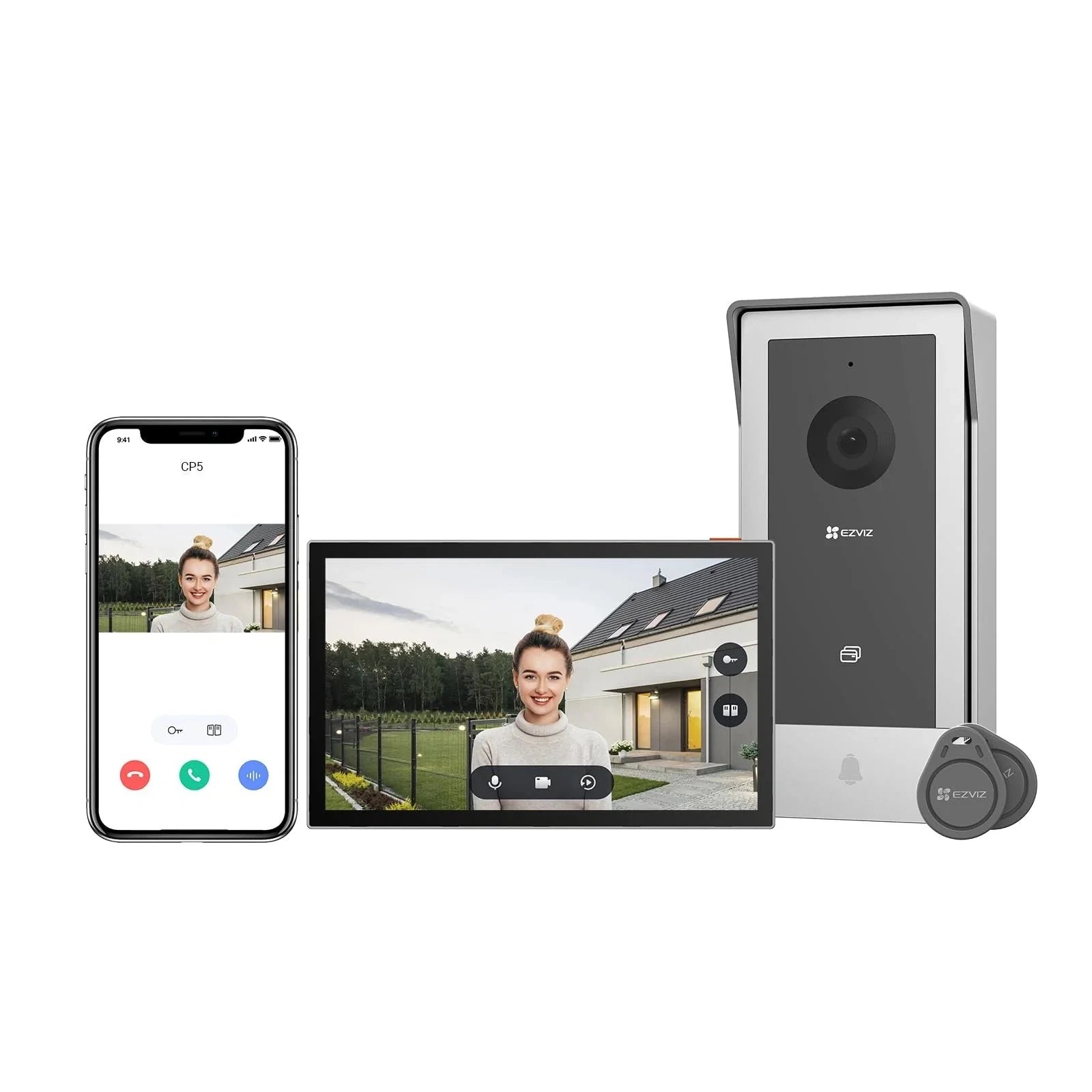 Ezviz CP5 Videocitofono WiFi con Schermo Touch Screen a Colori da 7 Visione ezviz
