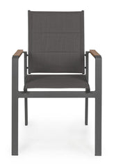 Andrea Bizzotto Kubik sedia con braccioli antracite SJ61 0663240