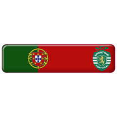 Portugal Rectangular Flag Domed Stickers – Sporting CP Design, Set of 3
