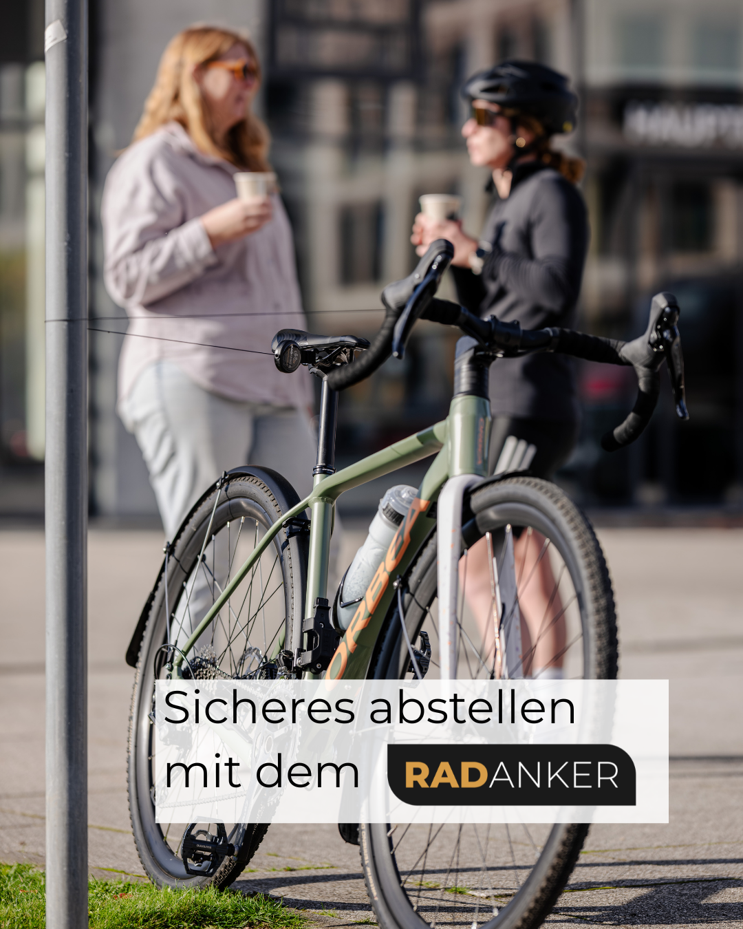 Radanker® – Der mobile Fahrradhalter für Rennrad & Gravelbike