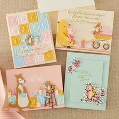 Spellbinders - Press & Foil Plate + Die set - Classic Pooh Baby - Sweet Sentiments