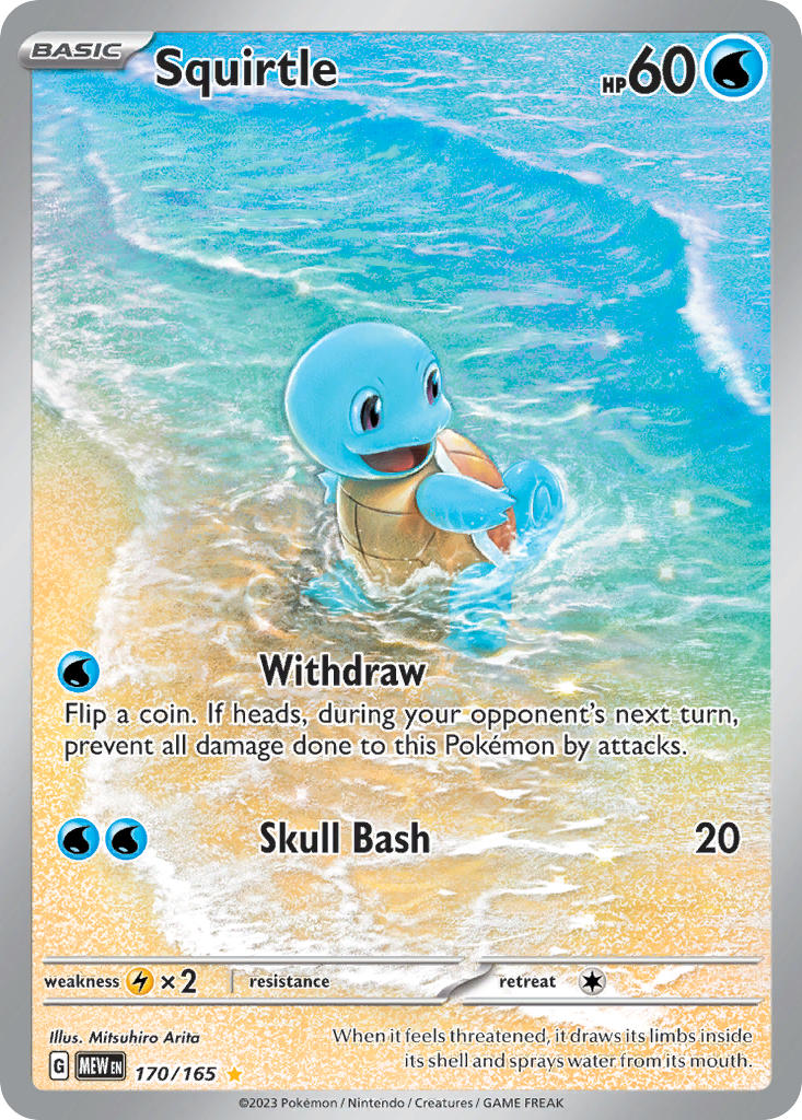 (170/165) Pokemon TCG 151 Single: Squirtle Illustration Rare