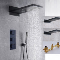 Badique Thermostatische olie bronzen regendouche