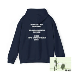 Unisex A-Sparta Hergest Assassination (Poison) He’s Undercover SAS Heavy Blend™ Hooded Sweatshirt Hoodie