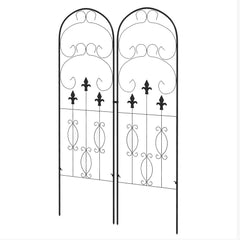 Premium Metal Trellis (Set of 2): Perfect for Climbing Plants, Elegant Scroll Design, Durable & Stylish