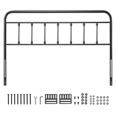 VEVOR Metal Headboard for Queen Size Bed Ideal for Bedroom Hotel Dormitory Black