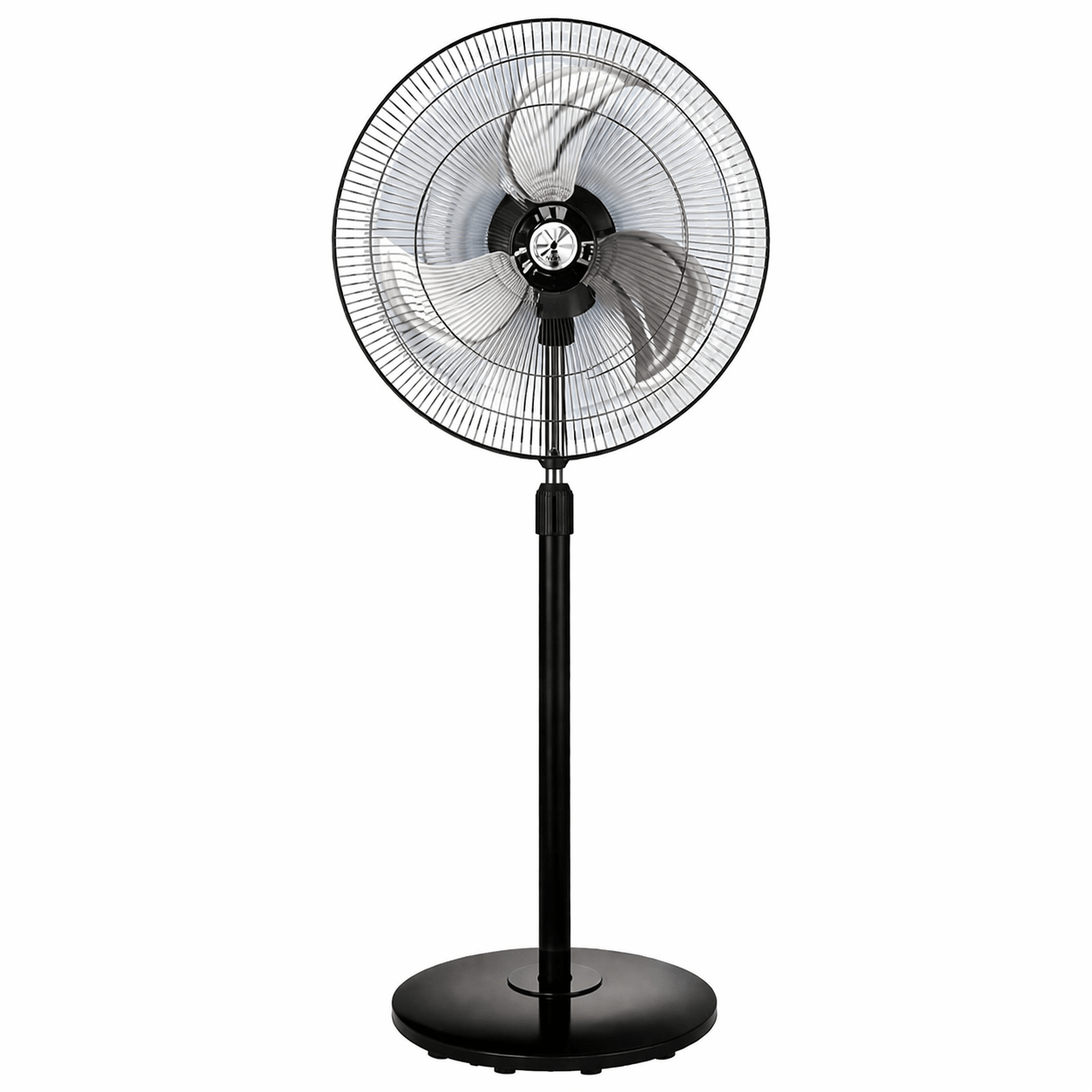 Ventilador de Pie Industrial OSO 80W Potente y Silencioso, 3 Velocidades, Altura Regulable 130 cm, Oscilante, Base Pesada Estable, 3 Aspas Resistentes - Marina Hogar
