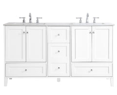 VF18060DWH 60" Double Bathroom Vanity in White