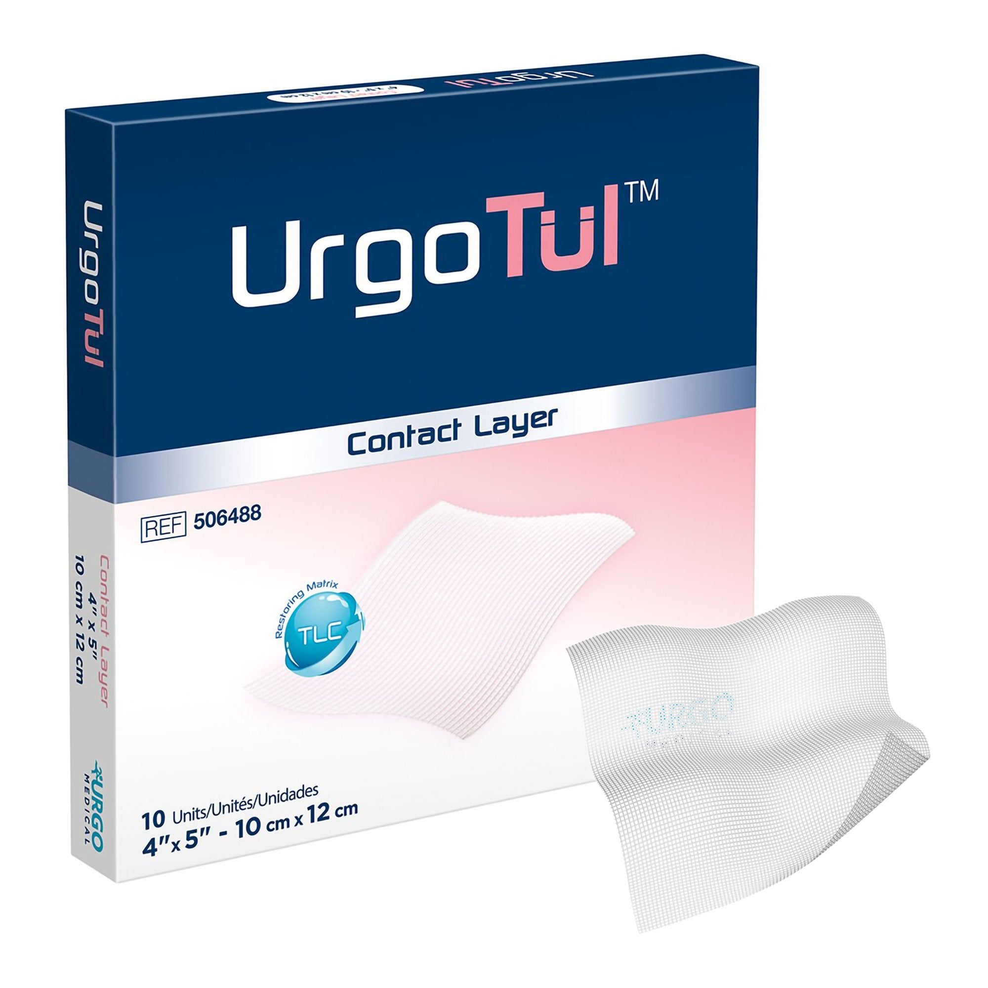 UrgoTul™ Impregnated Contact Layer Dressing, 4 x 5 Inch, 1 Box of 10 () - Img 1
