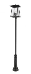 Z-Lite Rainer 6 Light Outdoor Post Mounted Fixture in Black Finish Model: 5015PHXXLR-511P-BK