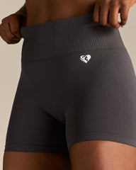 Power High Waist Scrunch Shorts | Graphite