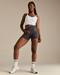 Power High Waist Scrunch Shorts | Graphite