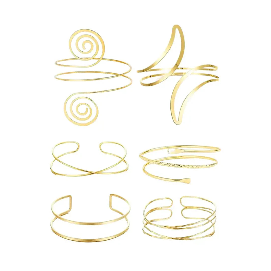 6pc Classic Arm Cuff Stack