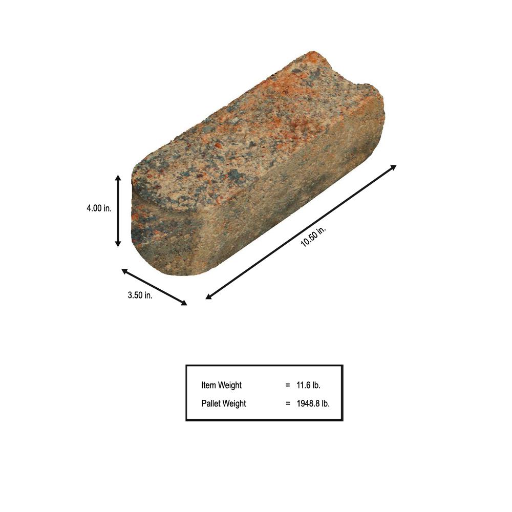 Pavestone SplitRock 10.5 in. x 3.5 in. x 4 in. Palomino Concrete Edger (168 Pcs. / 147 Lin. ft. / Pallet) - Super Arbor