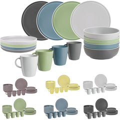 BRUNNER Melamin Geschirr Set Lunch Box Dolomit Stone Touch Camping Teller 16tlg