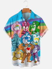 Men's Bears Print Casual Breathable Short Sleeve Hawaiian Shirt