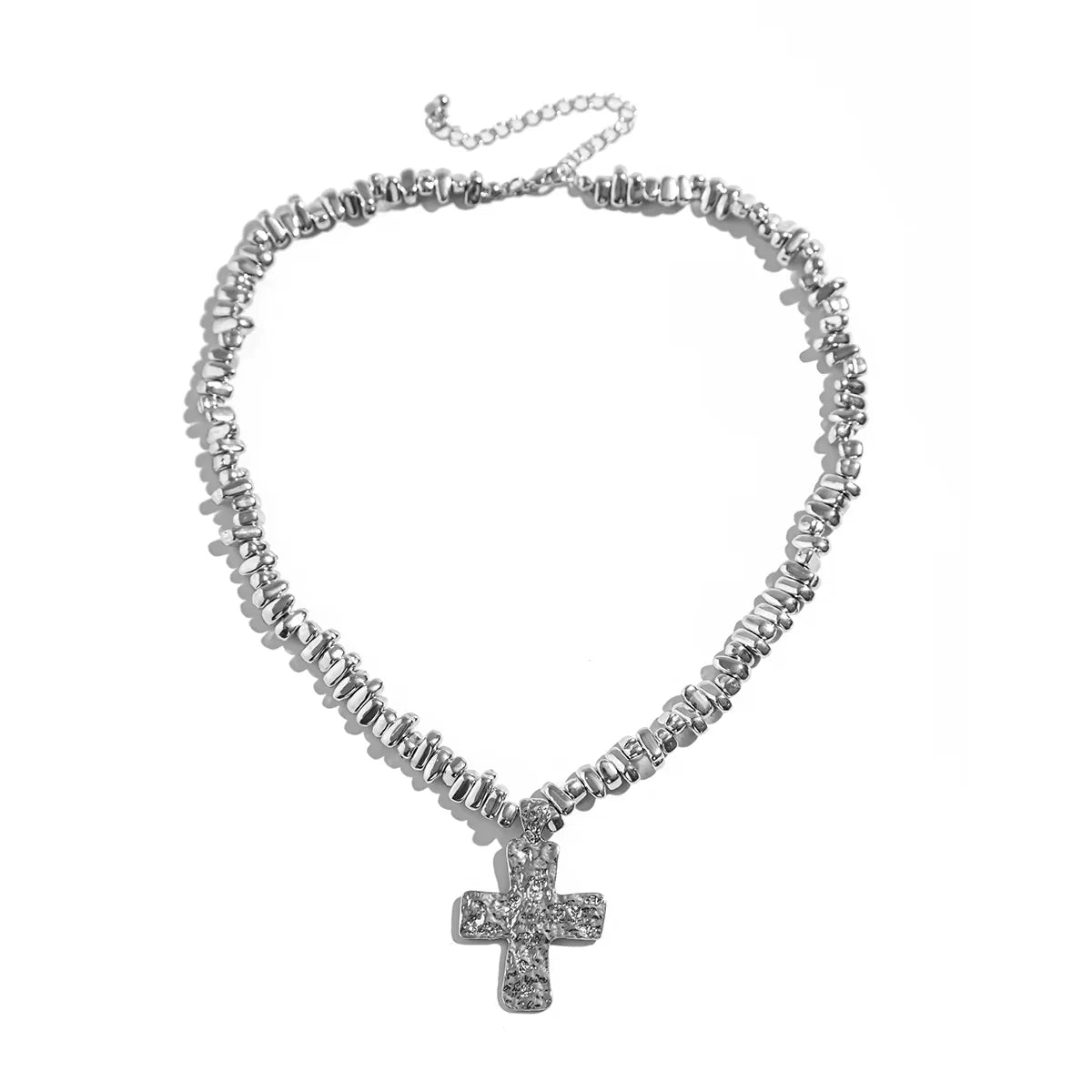 2pc Irregular Cross Beaded Necklace