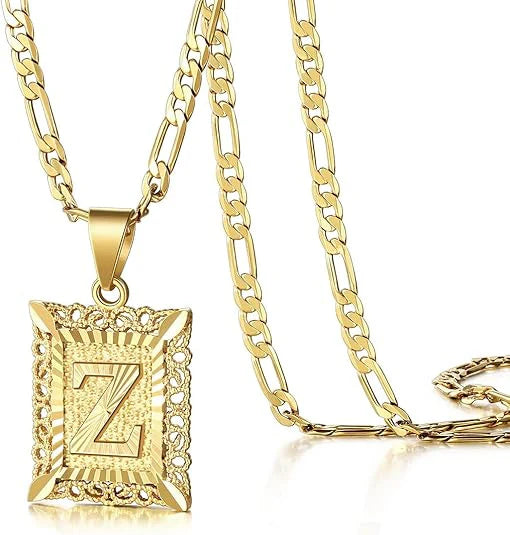 18K Gold Plated Square Letter Necklace
