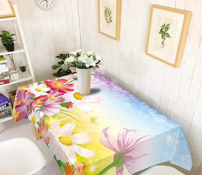 3D Colorful Flowers 287 Tablecloths Wallpaper AJ Wallpaper