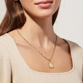 18K Gold Plated Square Letter Necklace