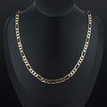14K Gold Plated Figaro Chain Necklace