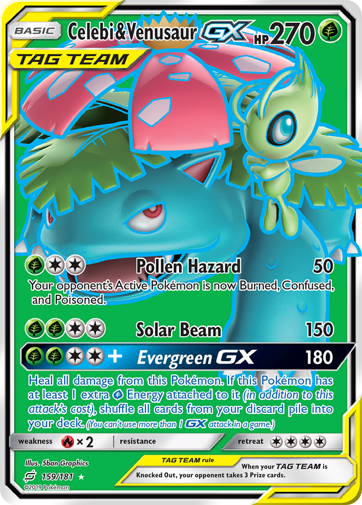 Celebi & Venusaur GX (159/181) [Sun & Moon: Team Up] Pokémon