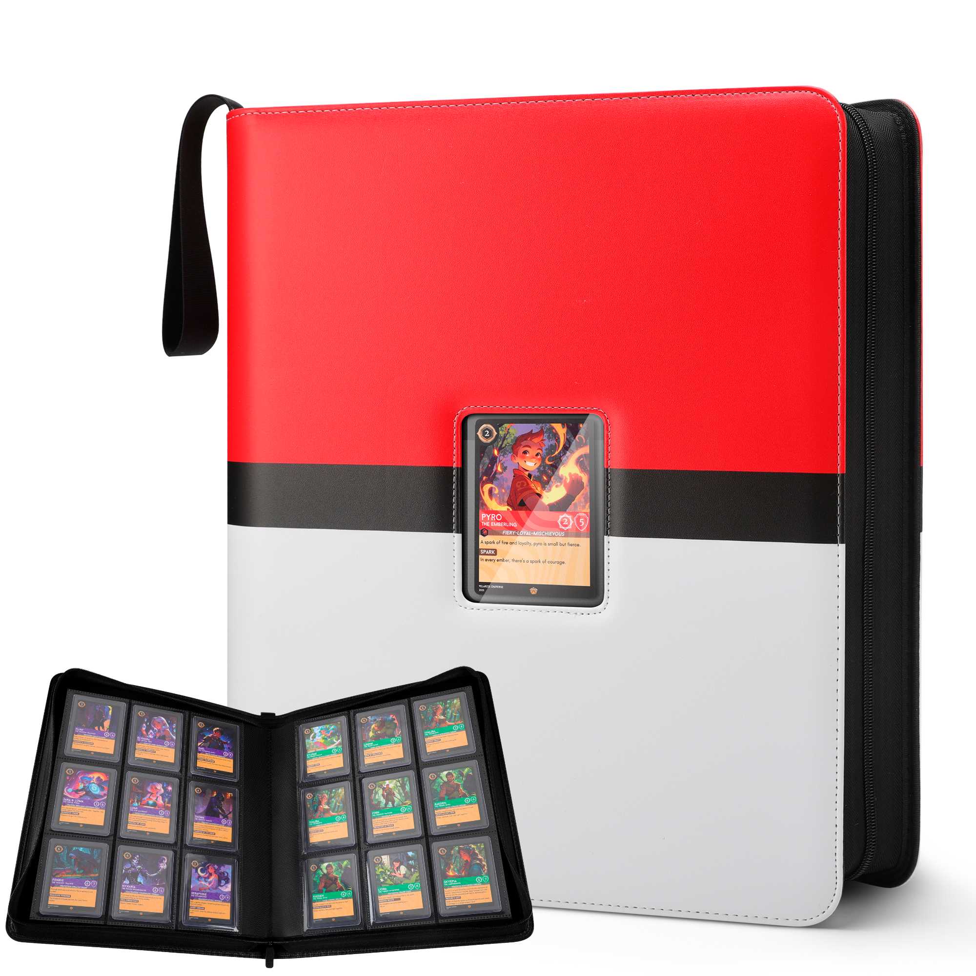 9-Pocket Toploader Binder for Pokemon Cards - Holds 252 Toploaders