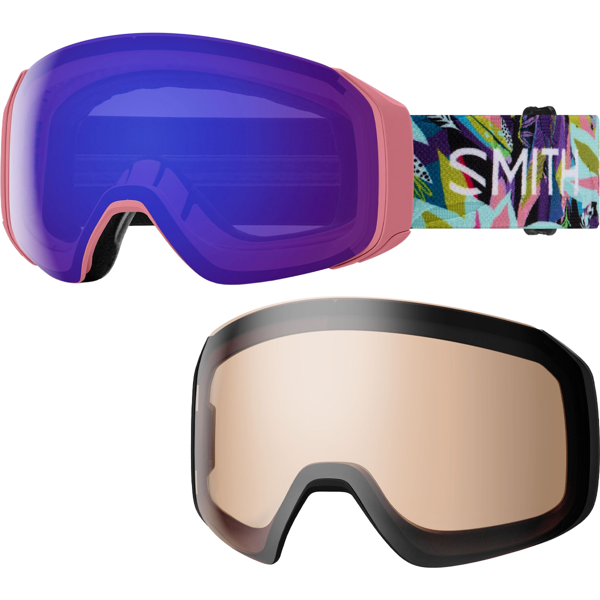 Smith Sport Optics 4D MAG S Low Bridge Fit in Birds of Prey + Everyday Violet Mirror