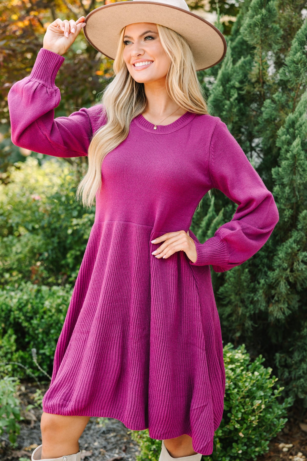 women's sweater dresses, bubble sleeve dresses, boutique dresses
