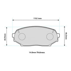 PBS Mazda MX5 (NA) 1.6 115HP (1990-1993) Front Performance Pads 1178 - FD Racing