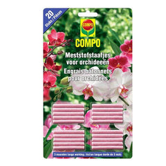 COMPO Fertilizer Bars for Orchids, 20 sticks pack, ideal for garden care and promoting healthy plants.