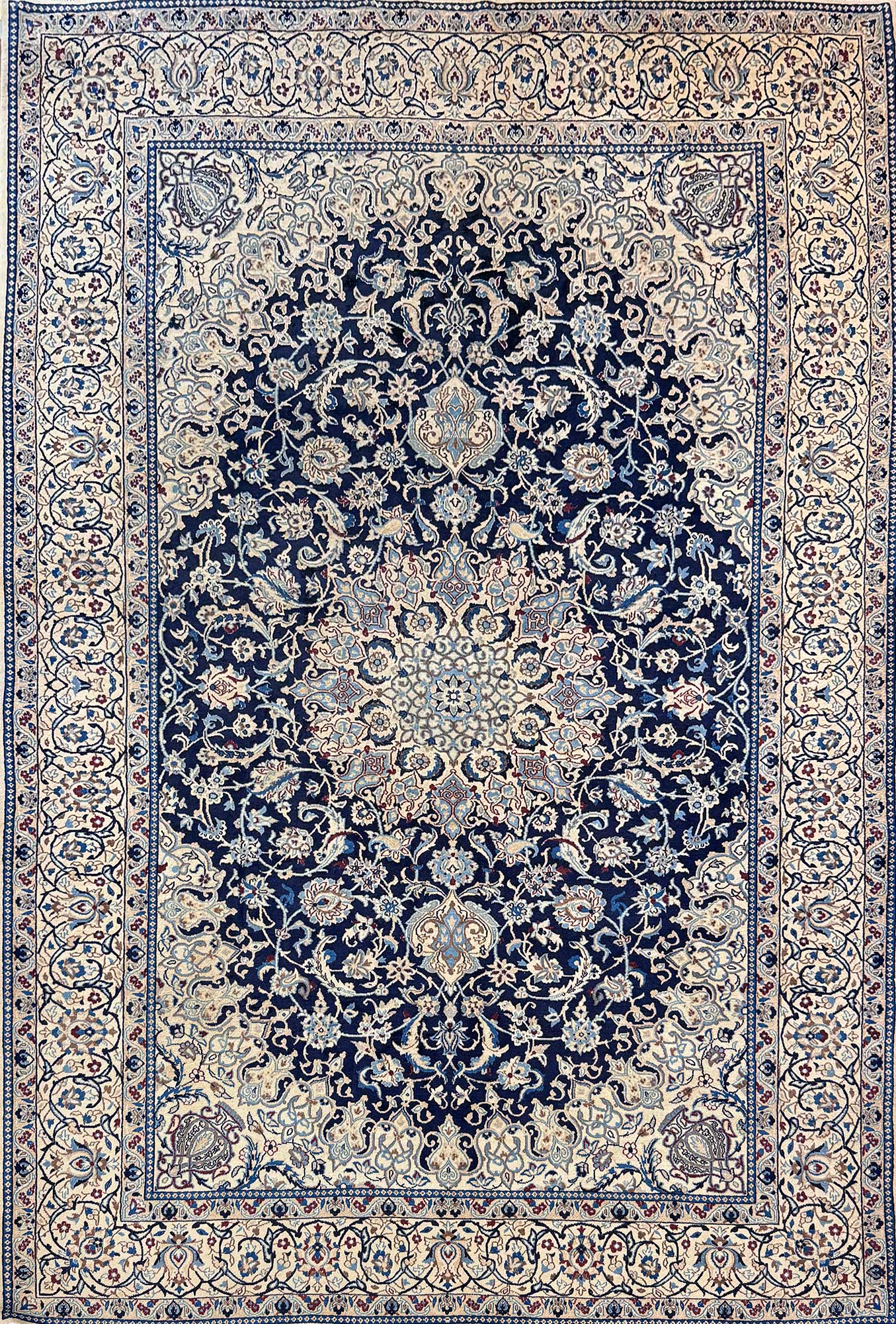 Persian Nain Silk Inlaid - 3.10 x 2.10
