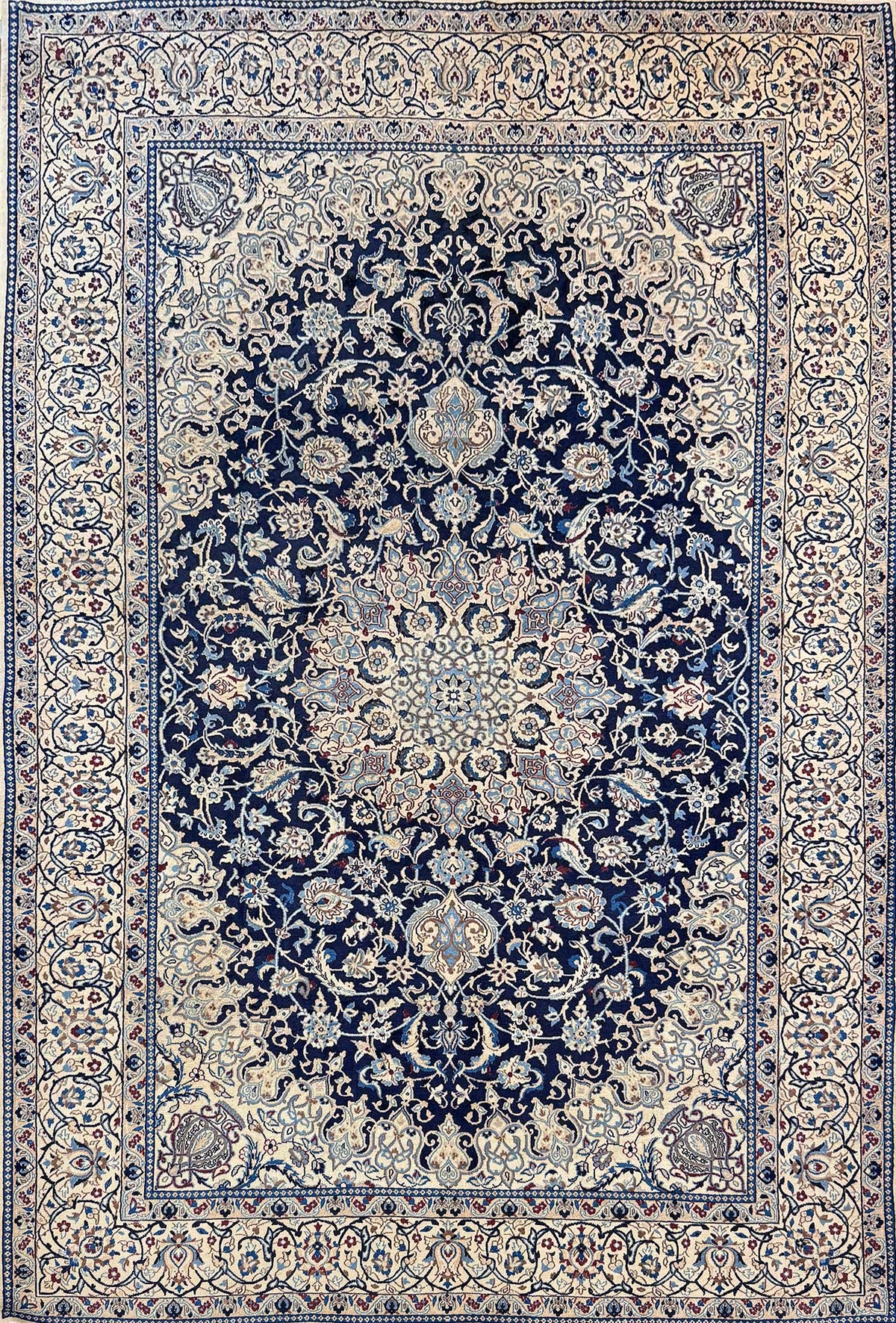 Persian Nain Silk Inlaid - 3.10 x 2.10