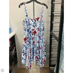 Dress Casual Midi By Roz And Ali In Blue Red & White, Size: 14
