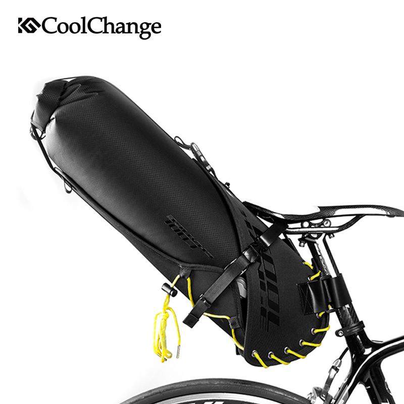 CoolChange Waterproof Bike Saddle Bag Large Capacity Foldable Tail Rear Cycling MTB Trunk Pannier Backpack 20L
