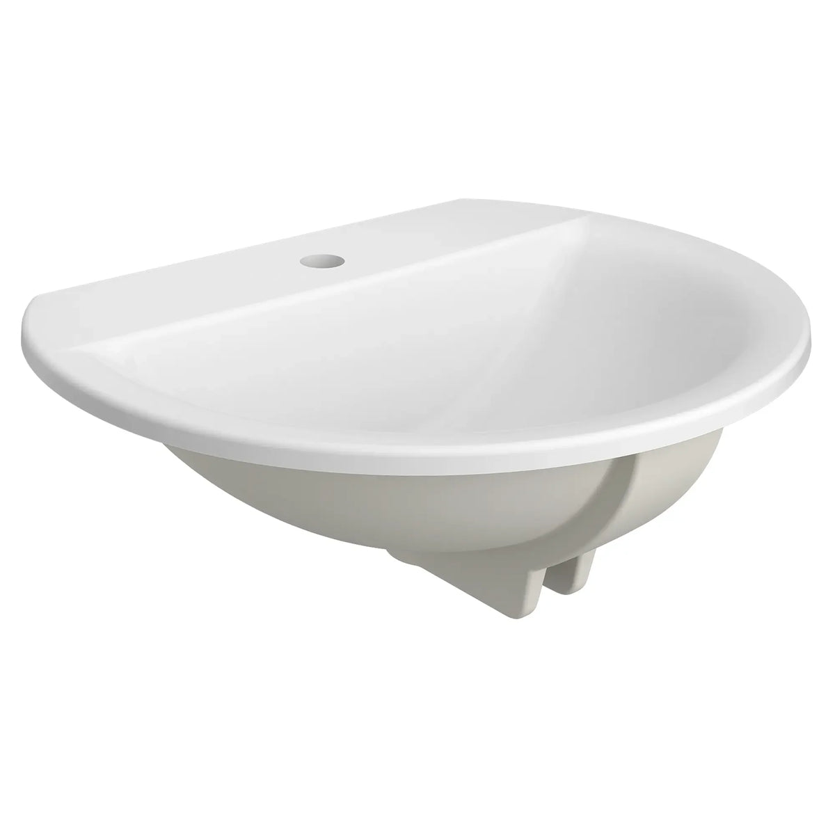 [1909001.020] Weyburn Round Countertop Bathroom Sink With Centre Hole Only - White